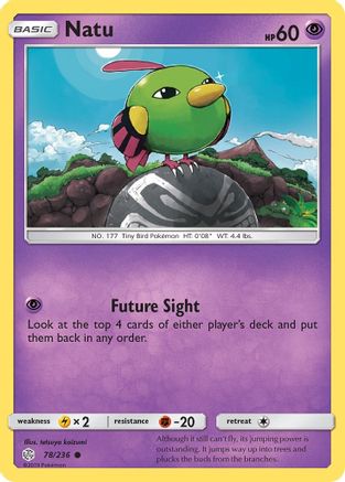 Natu 078/236  - Reverse Holofoil SM  Cosmic Eclipse - Common