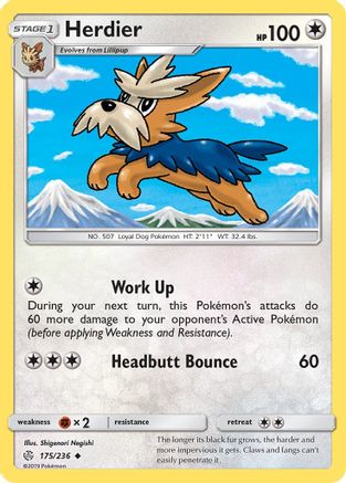 Herdier (175/236) [SM  Cosmic Eclipse] Reverse Holofoil - Uncommon