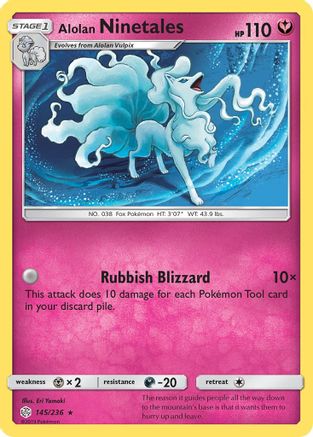 Alolan Ninetales (145/236) [SM  Cosmic Eclipse] Holofoil - Holo Rare
