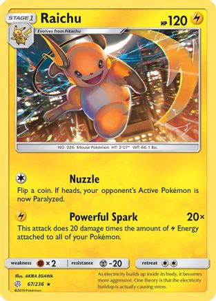 Raichu 067/236  SM  Cosmic Eclipse - Rare