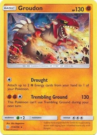 Groudon (Cracked Ice Holo) (113/236) [Deck Exclusives] Holofoil - Holo Rare