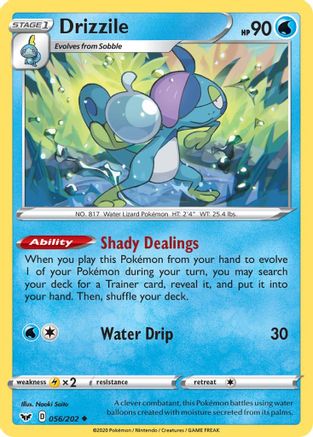 Drizzile (056/202) [SWSH01 Sword & Shield Base Set] Reverse Holofoil - Uncommon