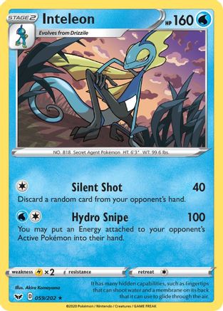 Inteleon (059/202) [SWSH01 Sword & Shield Base Set] Normal - Rare