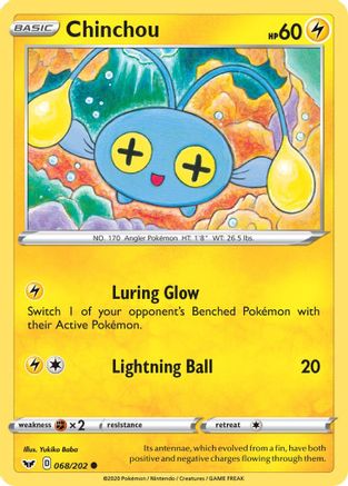 Chinchou (068/202) [SWSH01 Sword & Shield Base Set] Normal - Common