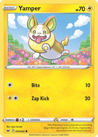 Yamper (074/202) [SWSH01 Sword & Shield Base Set] Normal - Common