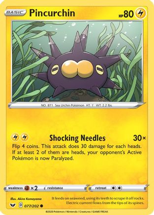 Pincurchin (077/202) [SWSH01 Sword & Shield Base Set] Normal - Common