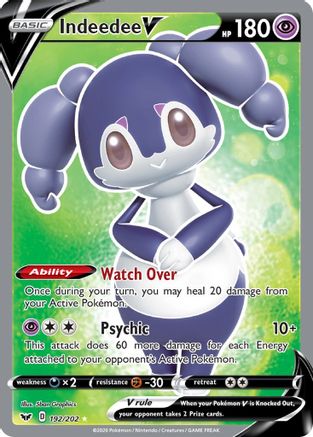Indeedee V (Full Art) (192/202) [SWSH01 Sword & Shield Base Set] Holofoil - Ultra Rare