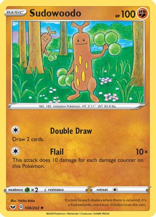 Sudowoodo (100/202) [SWSH01 Sword & Shield Base Set] Normal - Uncommon