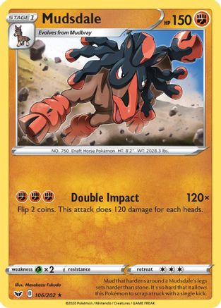 Mudsdale 106/202  SWSH01 Sword & Shield Base Set - Rare