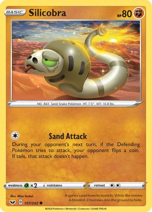 Silicobra (107/202) [SWSH01 Sword & Shield Base Set] Normal - Common
