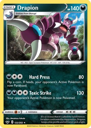 Drapion (122/202) [SWSH01 Sword & Shield Base Set] Normal - Rare