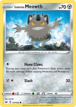 Galarian Meowth (127/202) [SWSH01 Sword & Shield Base Set] Normal - Common