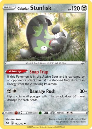 Galarian Stunfisk (132/202) [SWSH01 Sword & Shield Base Set] Normal - Uncommon