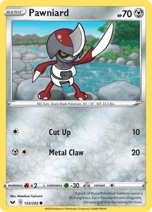 Pawniard 133  SWSH01 Sword & Shield Base Set - Common