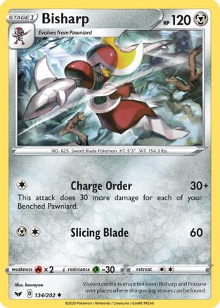 Bisharp (134/202) [SWSH01 Sword & Shield Base Set] Normal - Uncommon