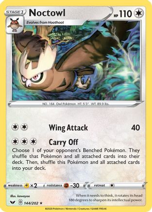 Noctowl/202  SWSH01 Sword & Shield Base Set - Rare