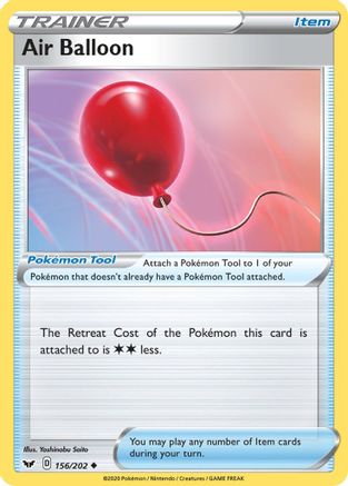 Air Balloon (156/202) [SWSH01 Sword & Shield Base Set] Reverse Holofoil - Uncommon
