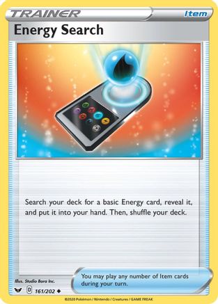 Energy Search (161/202) [SWSH01 Sword & Shield Base Set] Normal - Uncommon