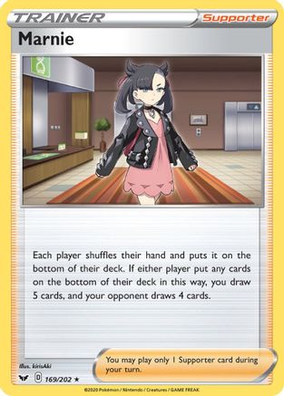 Marnie 169  - Holofoil SWSH01 Sword & Shield Base Set - Holo Rare