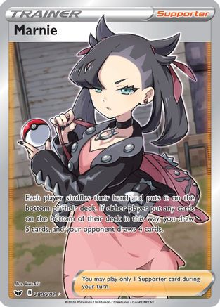 Marnie (Full Art) 200  - Holofoil SWSH01 Sword & Shield Base Set - Ultra Rare