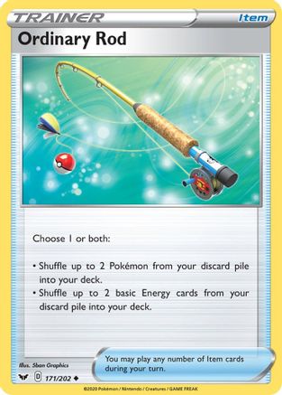 Ordinary Rod 171  - Reverse Holofoil SWSH01 Sword & Shield Base Set - Uncommon