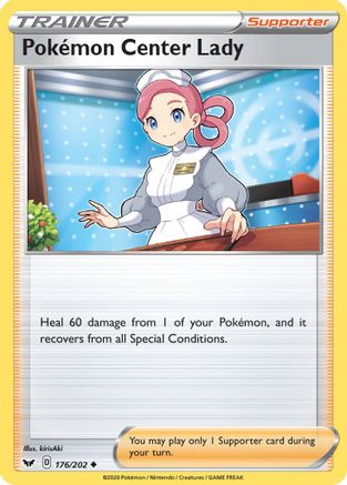 Pokemon Center Lady (176/202) [SWSH01 Sword & Shield Base Set] Normal - Uncommon