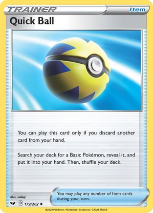 Quick Ball (179/202) [SWSH01 Sword & Shield Base Set] Normal - Uncommon