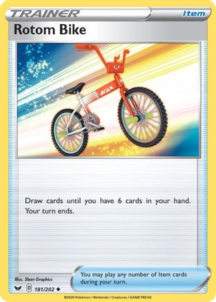 Rotom Bike (181/202) [SWSH01 Sword & Shield Base Set] Reverse Holofoil - Uncommon