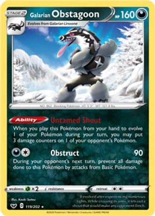 Galarian Obstagoon (119/202) [Deck Exclusives] Normal - Rare