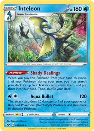 Inteleon (058/202) [Deck Exclusives] Normal - Rare