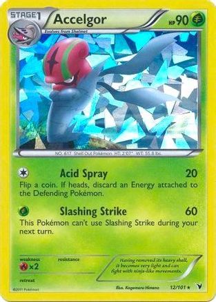 Accelgor - 12/101 (Cracked Ice Holo)/101  - Holofoil Deck Exclusives - Holo Rare