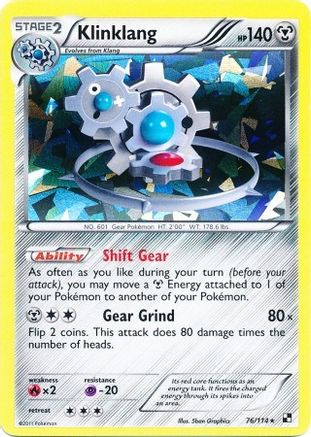 Klinklang (Cracked Ice Holo) (76/114) [Blister Exclusives] Reverse Holofoil - Promo