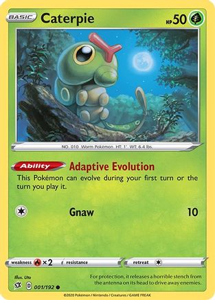 Caterpie (001/192) [SWSH02 Rebel Clash] Reverse Holofoil - Common