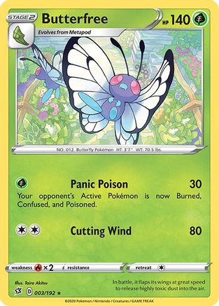 Butterfree (003/192) [SWSH02 Rebel Clash] Normal - Rare