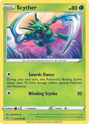 Scyther (004/192) [SWSH02 Rebel Clash] Normal - Common