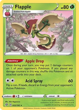 Flapple (022/192) [SWSH02 Rebel Clash] Holofoil - Holo Rare