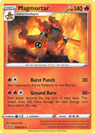 Magmortar 030  SWSH02 Rebel Clash - Rare