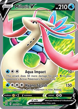 Milotic V (Full Art) (179/192) [SWSH02 Rebel Clash] Holofoil - Ultra Rare