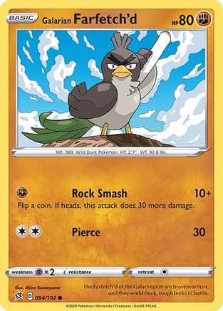 Galarian Farfetch'd (094/192) [SWSH02 Rebel Clash] Normal - Common
