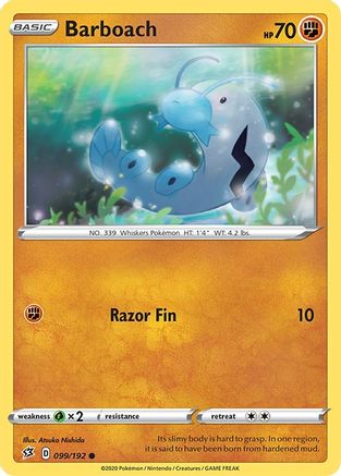 Barboach (99/192) [SWSH02 Rebel Clash] Normal - Common