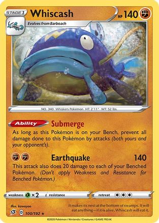 Whiscash (100/192) [SWSH02 Rebel Clash] Normal - Rare