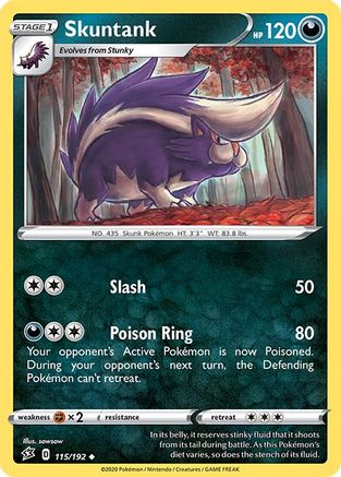 Skuntank (115/192) [SWSH02 Rebel Clash] Normal - Uncommon