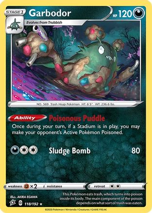 Garbodor (118/192) [SWSH02 Rebel Clash] Reverse Holofoil - Rare