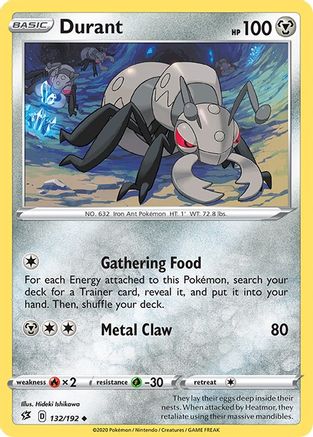 Durant (132/192) [SWSH02 Rebel Clash] Reverse Holofoil - Uncommon