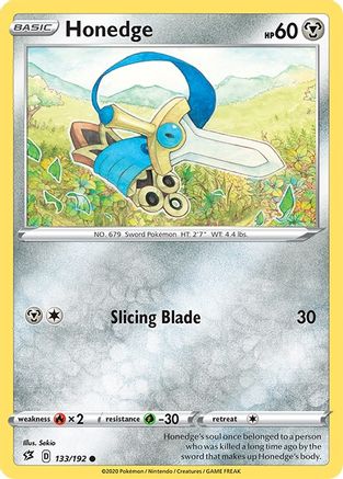 Honedge (133/192) [SWSH02 Rebel Clash] Reverse Holofoil - Common