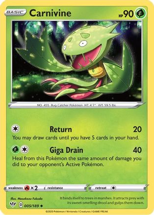 Carnivine (005/189) [SWSH03 Darkness Ablaze] Normal - Uncommon