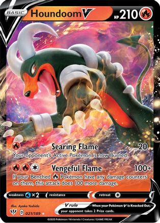 Houndoom V (021/189) [SWSH03 Darkness Ablaze] Holofoil - Ultra Rare