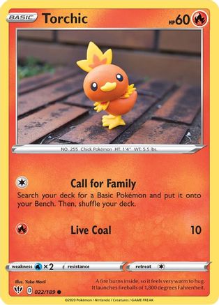 Torchic (022/189) [SWSH03 Darkness Ablaze] Reverse Holofoil - Common