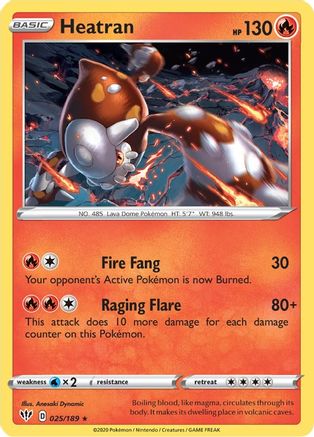 Heatran (025/189) [SWSH03 Darkness Ablaze] Reverse Holofoil - Holo Rare