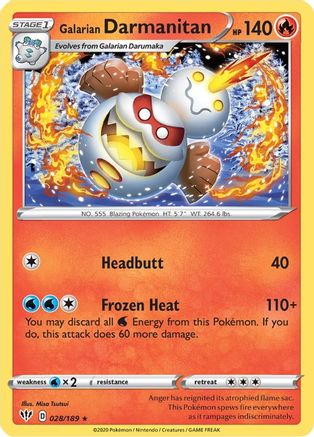 Galarian Darmanitan (028/189) [SWSH03 Darkness Ablaze] Reverse Holofoil - Rare